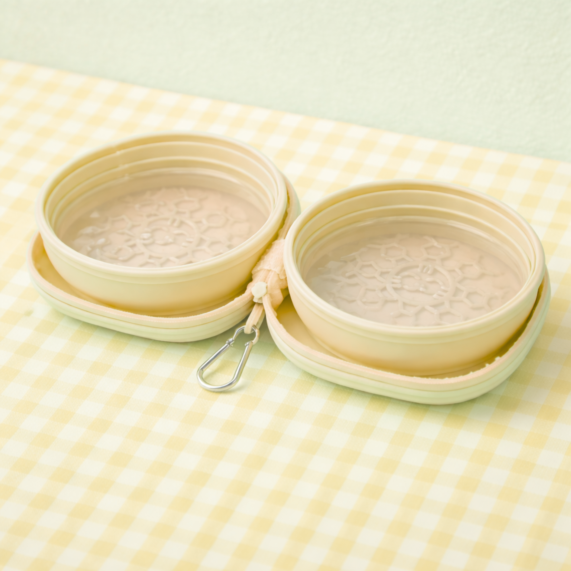 Squish-N-Feed Silicone Cup - Pet Silicone Folding Bowl with Zipper