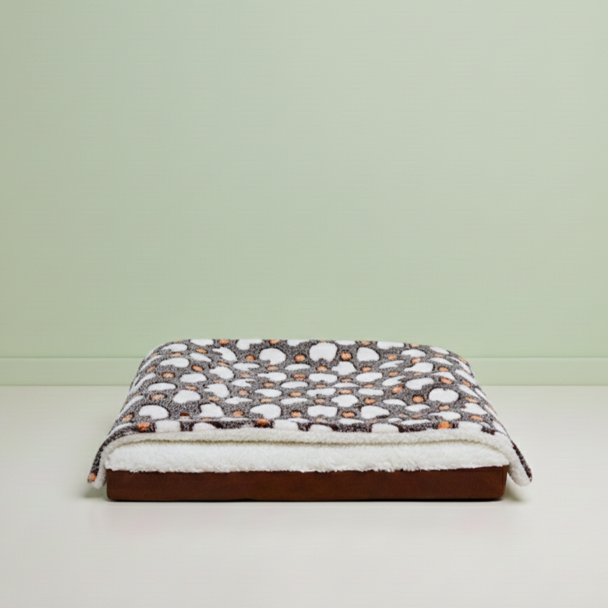 Pet Printed Fur Bed