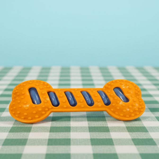 Orange Pet Bone Toy