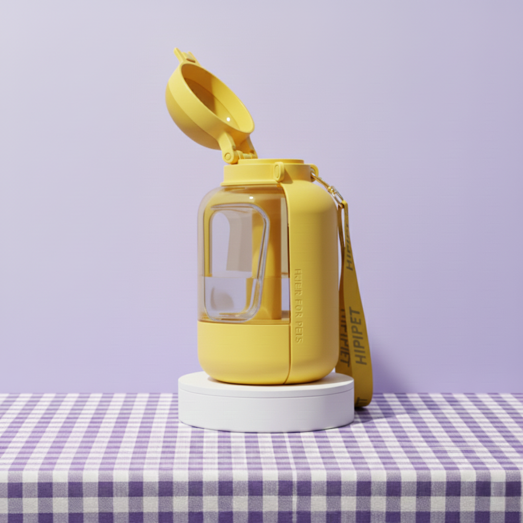 Dual-Compartment Pet Water Bottle