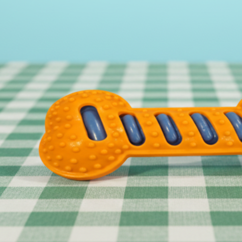 Orange Pet Bone Toy